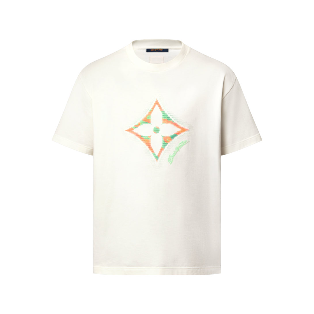 ✨LOUIS VUITTON フローラル LVロゴTシャツ Camiseta Estampada com Flor do Monogram Degradé 3D - Ready-to-Wear